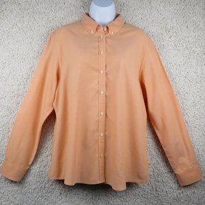 Banana Republic* Women's Long Sleeve Button Down Curved Hem Shirt~ Size XL